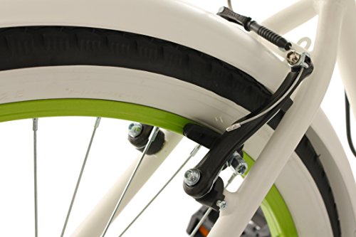 KS Cycling Damen Fahrrad Beachcruiser Cargo Bellefleur, weiß-grün, 26, 753B - 8