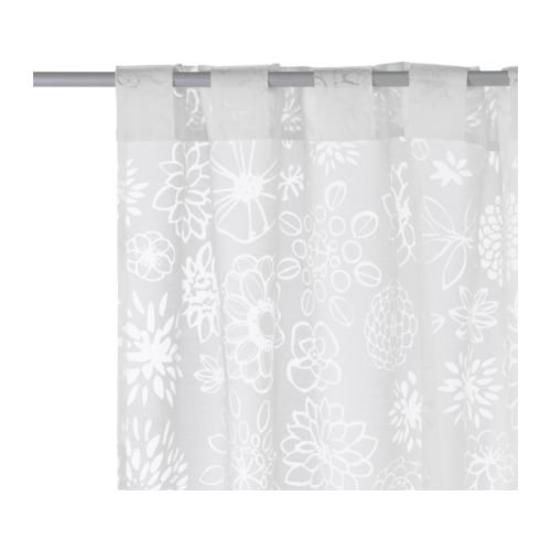 IKEA Gardinen-Set "Renate Ljuv" - ZWEI transparente Gardinenschals in 300 x 145 cm - Vorhänge mit verdeckten Schlaufen - WEISS