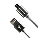 Produktbild Micro USB Kabel 3 m CABBRIX® USB 2.0-Kabel A-Stecker auf Micro-B Aluminium Ladekabel für Android Smartphones, Samsung Galaxy, HTC, Huawei, Sony, Nexus, Nokia, Kindle und mehr - Space Gray