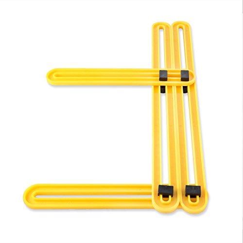 Winkelschablone, Werkzeug-Angel-Izer, Multi-Winkel Zollstock mit Zimmermannsbleistift für Handwerker, Heimwerker, Bauherren und Schulbedarf - 3