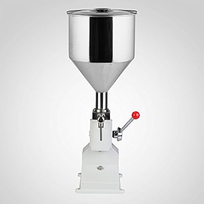 Mophorn Machine de Remplissage Manuelle 5-50ml pour l'Acier Inoxydable de Machine de Remplissage Manuel de Shampooing Cosmétique et de Crème