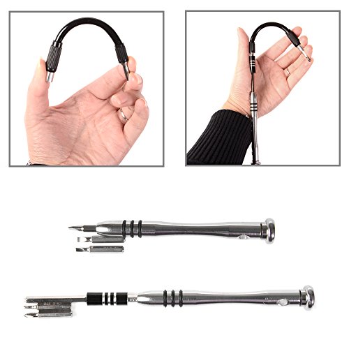 Kitclan Schraubendreher Set, 58-teilig, Bit- und Steckschlüssel-Set mit magnetischem Universalhalter, Kreuzschlitz- und Schlitz-Schraubendreher etc. für Handy, Tablet, PC, Macbook, Uhr, Brille - 5