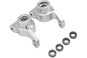 KLAPR Hinterradsitz für Wltoys 144001 144001 124016 124017 124018 124019 Allgemeine RC Fernbedienung Auto Metall Po Ersatzteile RC Autozubehör (Farbe: Silber)