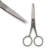 PTL® Prestige Moustache Scissors Beard Scissors Facial Grooming Beard Hair Eyebrow Scissors 4"