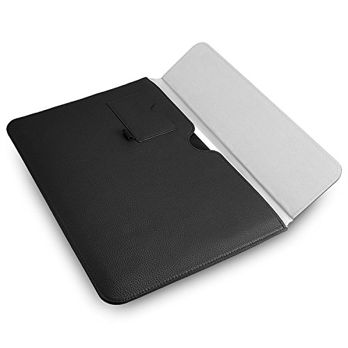 MacBook Pro Schutzhülle Sleeve, omoton dünnsten und leichtesten PU Geldbörse Leder Sleeve für Apple MacBook Pro (38,1 cm, 2016), integriertem in Innen Halterung für Apple Bleistift und Dokument Tasche, Schwarz - 9