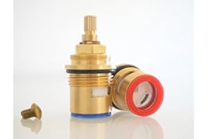 TAP MAGICIAN 3/4” x 20 x 55mm Ceramico Ricambio COPPIA vitoni rubinetto Destro E Sinistro DisChi QUARTO DI GIRO