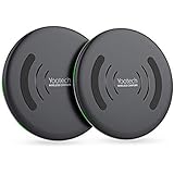 yootech Wireless Charger 2 Pack, Qi-Certified 7.5W Wireless Charger Compatible with iPhone XS MAX/XR/XS/X/8/8Plus,10W Compatible Galaxy S10/S10Plus/S10E/S9, 5W All Qi-Enabled Phones (No AC Adapter)
