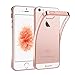 Produktbild EasyAcc iPhone SE 5S 5 Hülle Case Transparent Handyhülle Schutzhülle Durchsichtig TPU Crystal Clear Case Backcover Bumper Slimcase - Roségold
