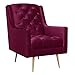 Produktbild Abbey Avenue A-AVE-287ACGL Avery Accent Stuhl mit goldfarbenen Beinen, Cranberry