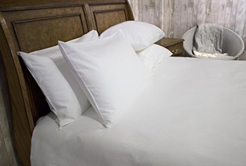 Parisian House 500 Thread Count Cotton White Dobby Stripe Egyptian Cotton Double Quilt Cover Set