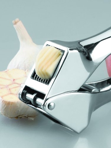 Knoblauchpresse + Knoblauchschneider mit praktischem Reinigungsstempel - 2