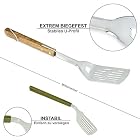 VENETUS-BBQ Grillbesteck extra lang aus edlem Akazienholz | Premium Grillzubehör 3 teilig: Grillzange – Bild 5