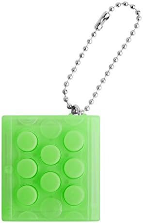 Electronic Bubble Squeeze Stress Relief Keychain Toy-Press the Buttons 100 Times to Get a Surprise Sound [Green]