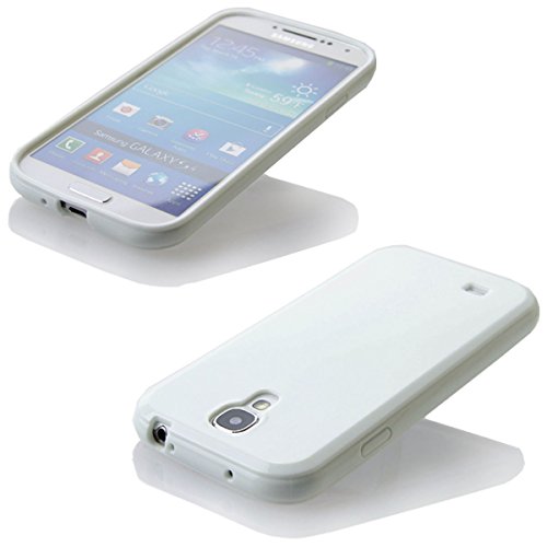 Silikon Soft Samsung Galaxy S4 i9500 Blickdicht / Transparent TPU Hülle Cover Skin Case Schale Bumper Tasche Etui Schutz (Blickdicht Weiß) - 2