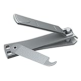 Nail Clippers For Toenails by Clyppi - Swing Out Nail Cleaner / File - Popular Gifts For Men & Women - Sharpest Stainless Steel Clipper - Wide Easy Press Lever - Best Large Nail Cutter