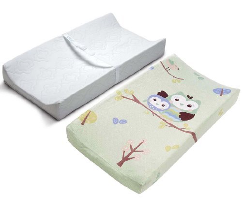 Summer Infant Contoured Changing Pad & Plush Pals Changing Pad Cover - Owls
