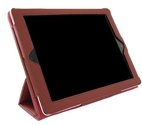 iTALKonline PADWEAR ADVANCED Exekutive MAROON ROT Wallet Case Stand mit TRI-FOLD SMART TILT und magnetischen Schlaf Wake Sensor Funktion für Apple iPad 2 2nd generation (Wi-Fi and Wi-Fi + 3G) 16GB 32GB 64GB - 2