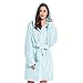 Produktbild DecoKing 36662 Bademantel L hellblau kurz Damen Herren Unisex mit Kapuze Morgenmantel Mikrofaser Steppung weich leicht kuschelig Microfaser Fleece blau Babyblue Blue Sleepyhead