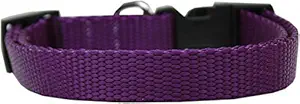 Mirage Pet Products Plain Nylon Dog Collar, X-Small, Purple