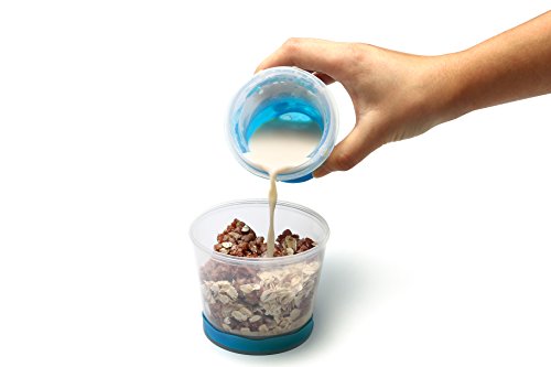 Müsli To Go Becher mit Milch-Kühlfach & Löffel, Müslibecher, Joghurtbehälter, Thermobecher, Müslidose – Lila - 8