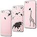 Produktbild CreWin Kompatibel mit iPhone 6/iPhone 6S Hülle Transparent Handyhülle Silikon Gel TPU Bumper Durchsichtig Schutzhülle Lieblich Logo Kreativ Muster Klar Handytasche- Mond Angeln+ Universum+ Giraffe
