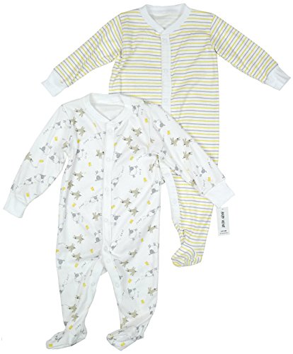 Boy's 2 Pack Sheep & Rabbit Cotton Romper Sleepsuits sizes from Tiny Baby - 9 Months