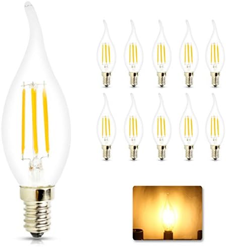 6x E14 LED Lamp Glass Housing Corn Cob Corn Blub Dimmable AC 220V 4W 6W Light Retro Tungsten Candle Chandelier Lighting,Bianco freddo,E14 4LED