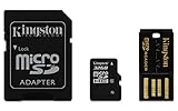 El Multi-Kit/Kit de Movilidad es compatible con los dispositivos anfitrion microSDHC, SDHC y USB por medio de los adaptadores