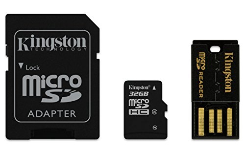 Kingston Mobility Kit micro-SDHC/SDXC 32GB Klasse 4, Karte plus SD und USB-Adapter