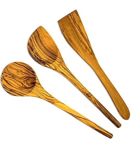 Cuillère En Bois D'olivier APS - 26,5 Cm, Pour Service, Cuisine Et Décoration - 8