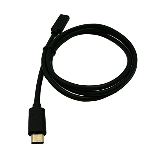 cerrxian New Style Standard usb3.1 usb-c Typ C Stecker auf Buchse Verlängerung Datenkabel für Apple MacBook 30,5 cm, Google Chromebook Pixel, Nokia N1, Nexus 5 x 6P, Lumia 950 950 X L & more-l = 0,6 m schwarz - 3