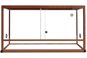 Reptiles Planet - Terrarium Aluminium Elegance - Couleur Bois - 100 x 45 x 50 cm