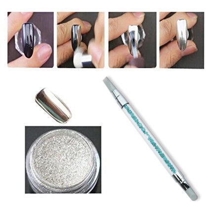 Sindy Nagel Glitzerpuder,Spiegel Glitter Chrom Effekt Nail Art Pulver - 4