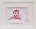 Baby Girl / Boy My First Birthday Photo Frame, 9 x 7 White, Landscape (Pink inner border - One)