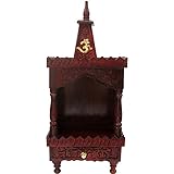 Artesia Brown Open Pooja Mandir/Wooden Temple for Home and Office