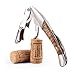 Produktbild Flaschenöffner, Korkenzieher, Kellnermesser - 3 in 1 Premium Weinöffner aus Bergahorn, silber-braun