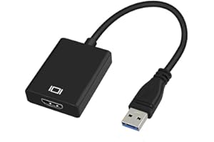 COOFINE USB 3.0 to HDMI Adapter, 1080P Full HD Video and Audio Multi Monitor Graphics Converter Adaptor for Computer Laptop/PC/Projector/HDTV Compatible with Windows XP 7/8/8.1/10 (Black)