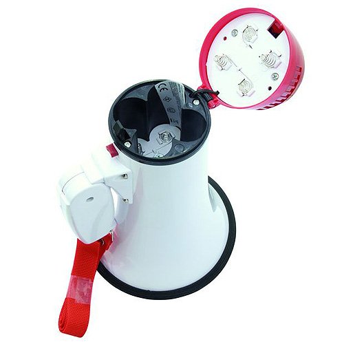Megafono Omnitronic MP-25 – 25W RMS, Sirena, Microfono A Spirale – Portata 800m - 2