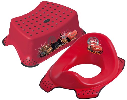 Disney Cars Toddler Toilet Training Seat & Step Stool Combo - Red