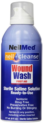 NeilMed Pharmaceuticals - Neilcleanse herida lavado solución salina estéril lista para usar - 6 la Florida. onza.