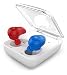 Produktbild Bluetooth Kopfhörer MindKoo True Wireless TWS Ohrhörer 4.1 Kabellose In Ear Kopfhörer Headset, Cable-free Headset mit Mikrofon (Rot und Blau)