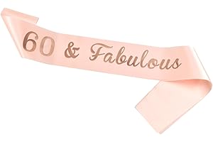 JEKUGOT 60th Birthday Sash 60th Birthday Decorations for Women Birthday Sash for Women 60th Sash for Birthday Party