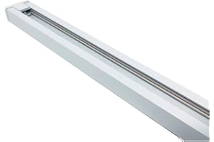 VR VETRINEINRETE Vetrineinrete® Binario elettrico monofase per faretto led staffa portalampada supporto fari asta da faro (Bianco)