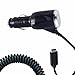 Price comparison product image Spyrox - Huawei Honor 8 Universal USB Type C Car Charger (2000 mah) Coiled Cord Adaptor - Black