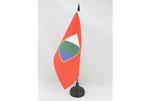 AZ FLAG Bandiera Da Tavolo Abruzzo 21x14 cm - Piccola Bandierina Abruzzi - Regione Italia 14 x 21 cm