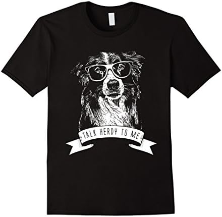 Men's Border Collie - Talk Herdy To Me TShirt Medium Black