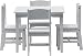 IB-Style - Children's seating area ENZO white | 5 pieces | 4 chairs + 1 table | children table and chairs set nursery furniture kids