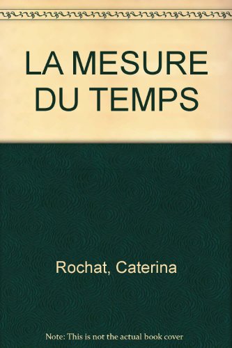 couverture de : La mesure du temps