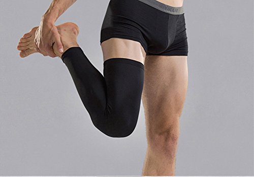 Beinlinge, Yesloo Atmungsaktiv 2 Beinlinge für Sport, Laufen, Radsport usw., Für Herr und Frauen, 2 Stück, Schwarz - 8