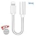 Produktbild BUYNOW365, Kopfhörer Adapter zu 3,5 mm Ohrhörer Jack Adapter Kopfhörer [Kompatibel mit iOS 10.3 oder höher] (Silber) für Apple iPhone 7/8 und 7/8 Plus Lightning Anschluss Konverter